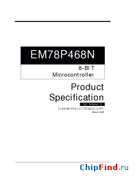 Datasheet EM78P468NBQ manufacturer EMC